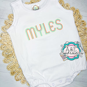 Boy’s Neon Retro Name Bubble