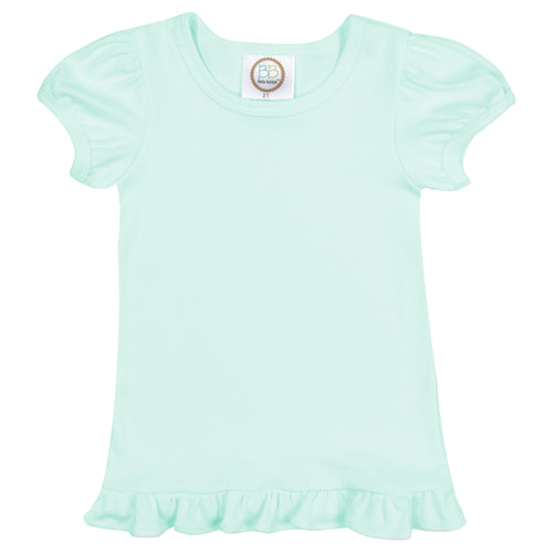 Trio Bow Fish on Mint Ruffle Shirt