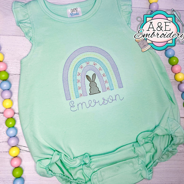 Mint Easter Bunny Rainbow Bubble