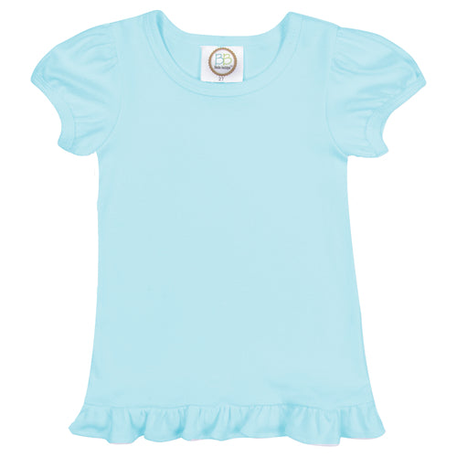 Flamingo Pineapple Aqua Ruffle Shirt