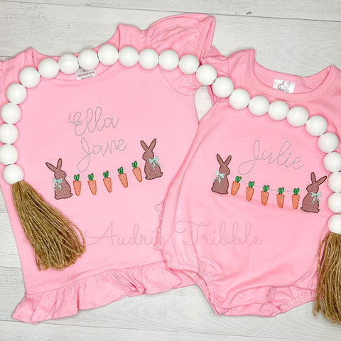 Pink Easter Bunny Ruffle Shirt