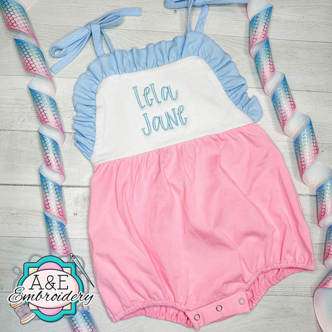 Pink/Blue Personalized Sunsuit Bubble